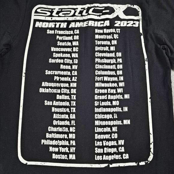 Static X Band Shirt Men Medium 2023 Concert Tour Rise of the Machine Graphic Tee - Picture 6 of 12